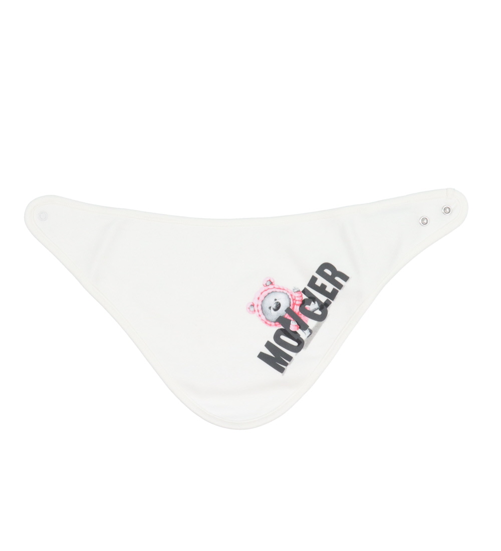Moncler Sæt - Heldragt/Savlesmæk/Hue - Off White m. Rosa