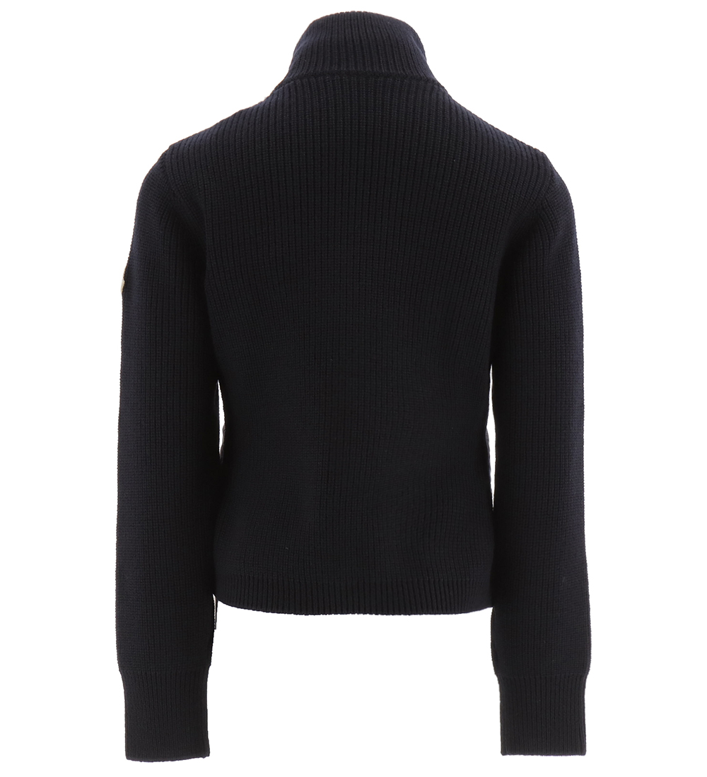 Moncler Cardigan - Uld/Dun - Dark Navy