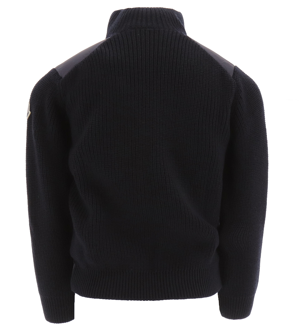 Moncler Cardigan - Uld/Dun - Dark Navy