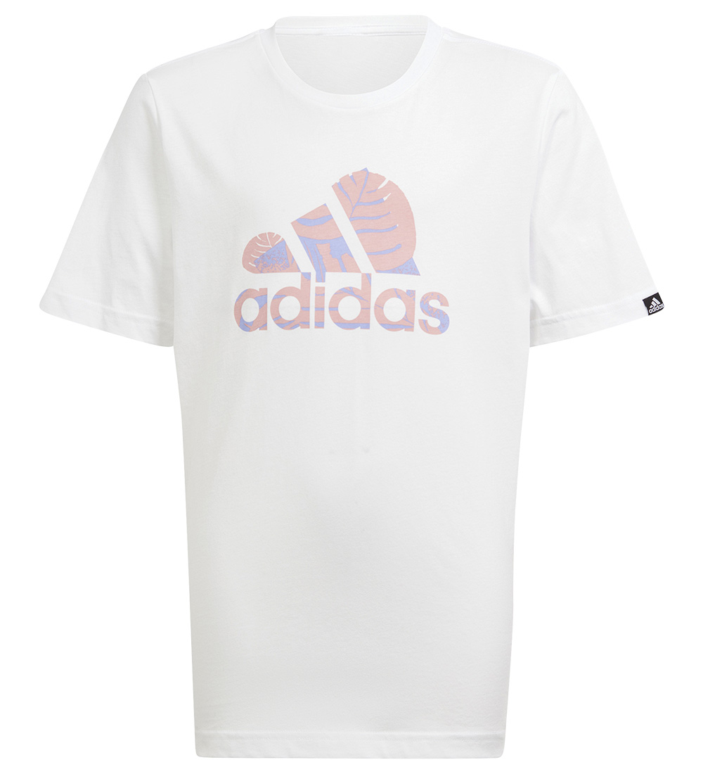adidas Performance T-shirt - G BOS NATURE - Hvid/Rosa/Lilla