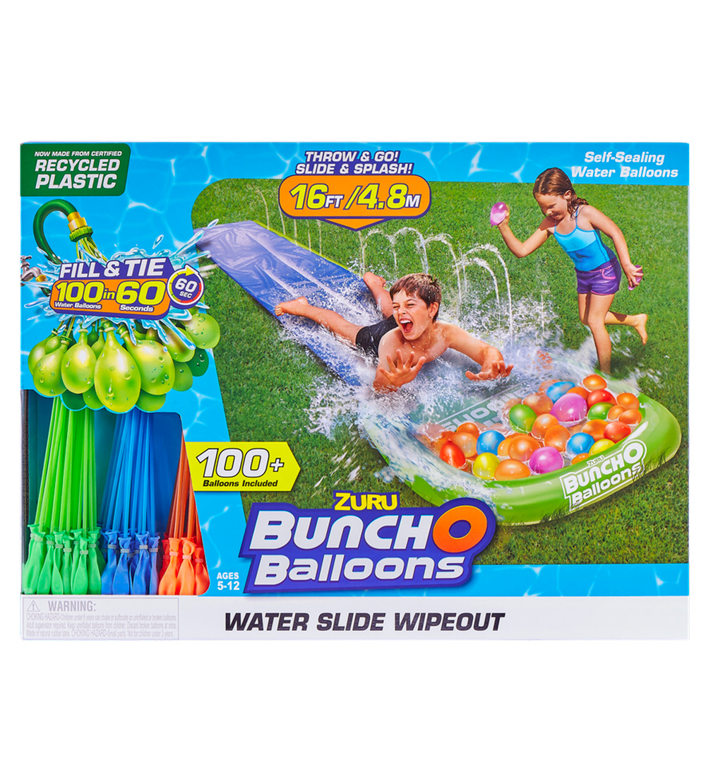 Bunch O Balloons Vandlegetøj - Water Slide Wipeout m. 100+ Vandb
