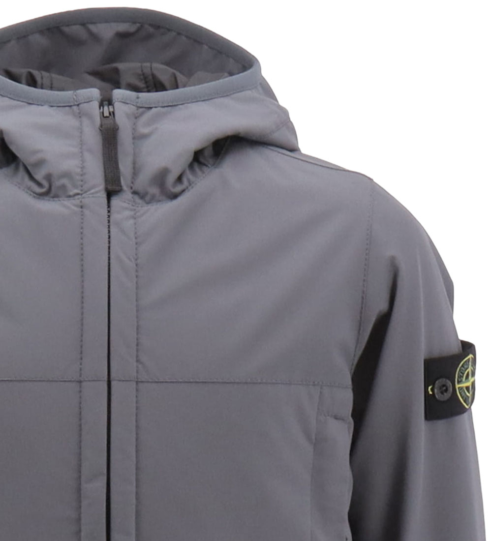 Stone Island Softshelljakke m. Vattering - Lead Grey
