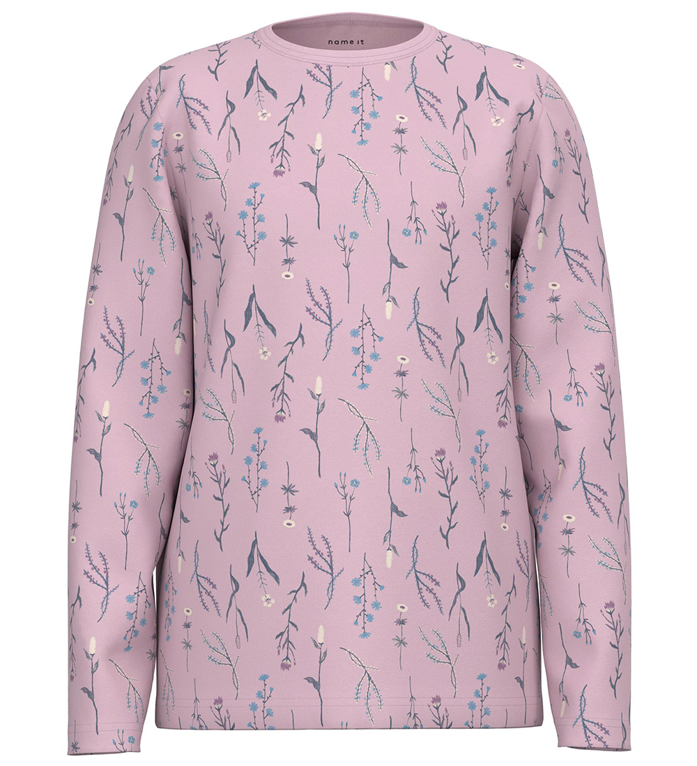 Name It Nattøj - Bluse/Bukser - Noos - NkfNightset - Dawn Pink