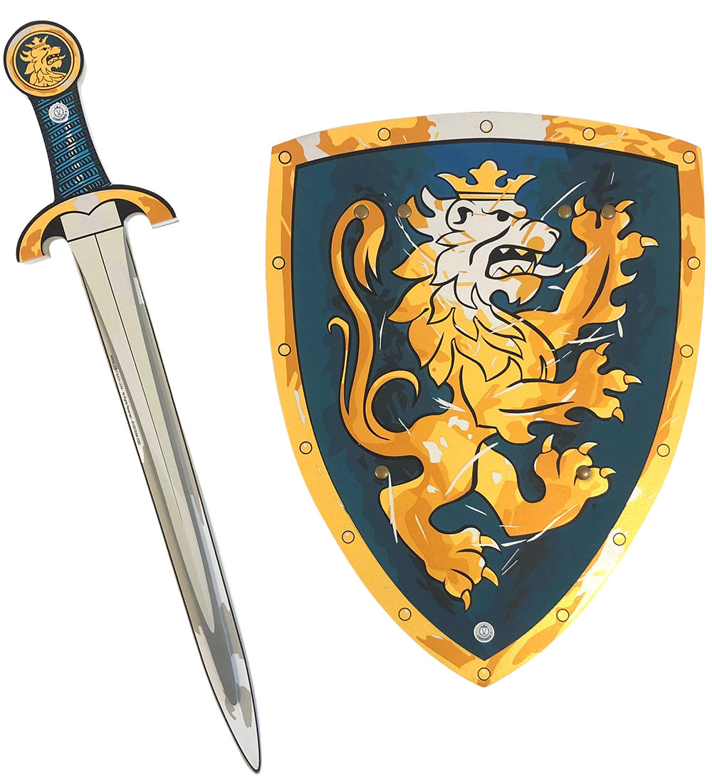 Liontouch Udklædning - Noble Knight-sæt - Sværd & Skjold - Blå