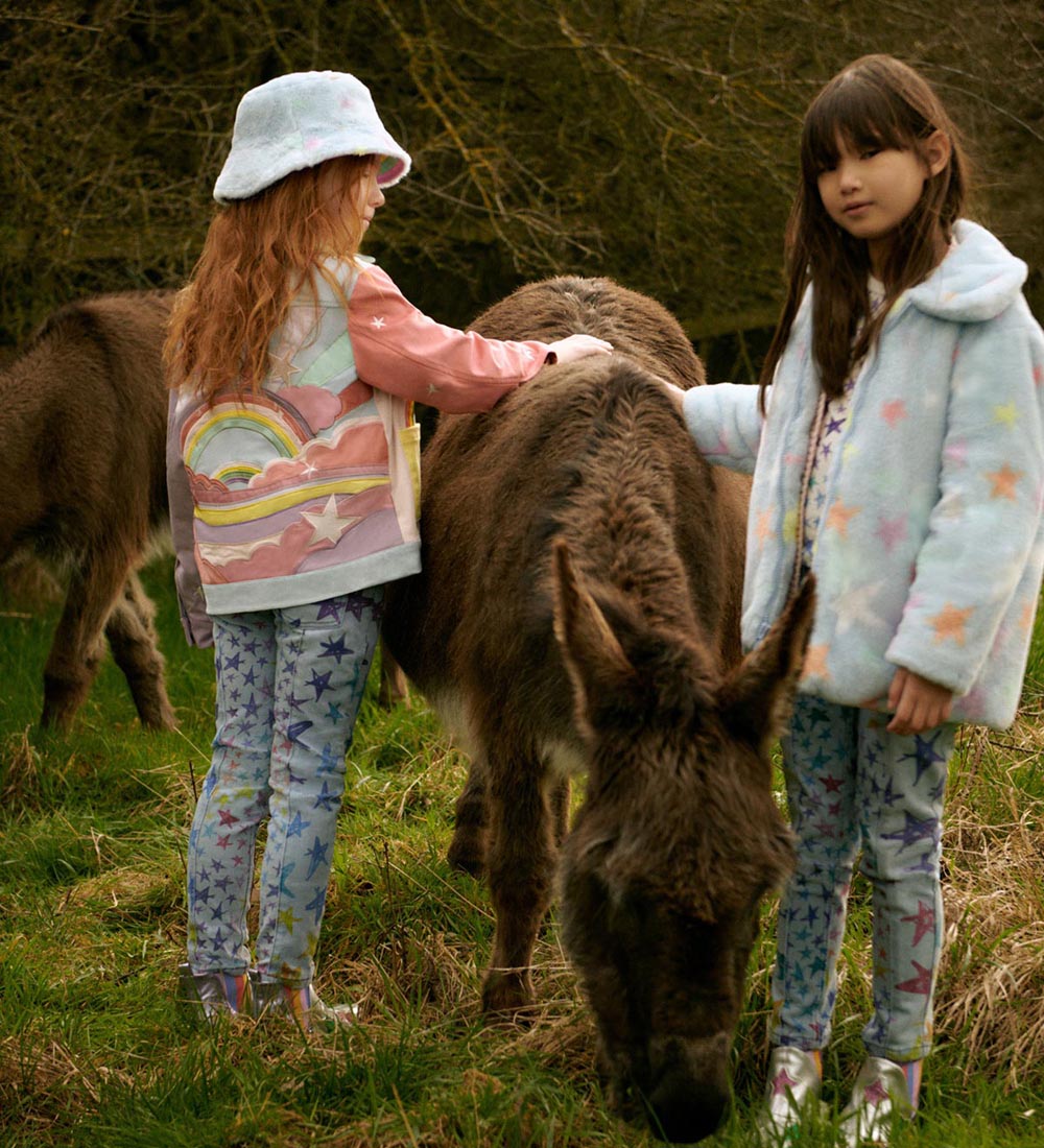 Stella McCartney Kids Bluse - Hvid/Multifarvet m. Stjerner