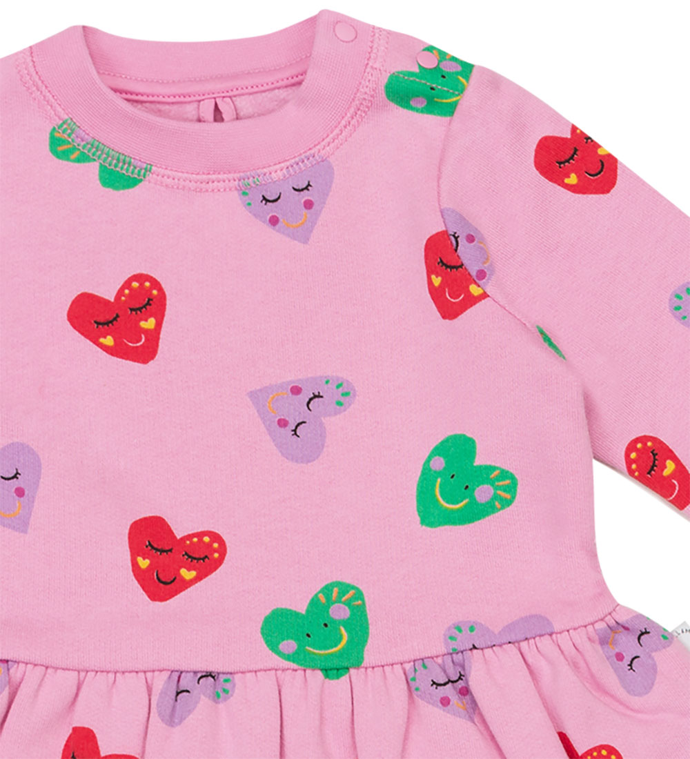 Stella McCartney Kids Sweatkjole - Rosa m. Hjerter