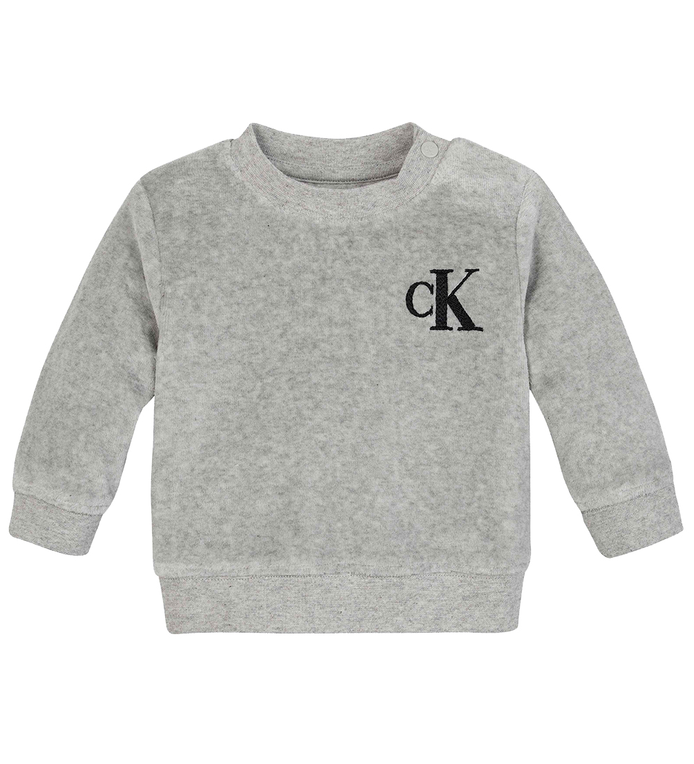 Calvin Klein Gaveæske - Bukser/Bluse/Hue - Velour - Gråmeleret