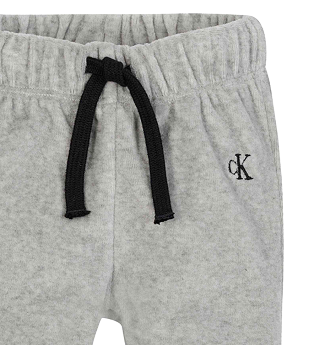 Calvin Klein Gaveæske - Bukser/Bluse/Hue - Velour - Gråmeleret