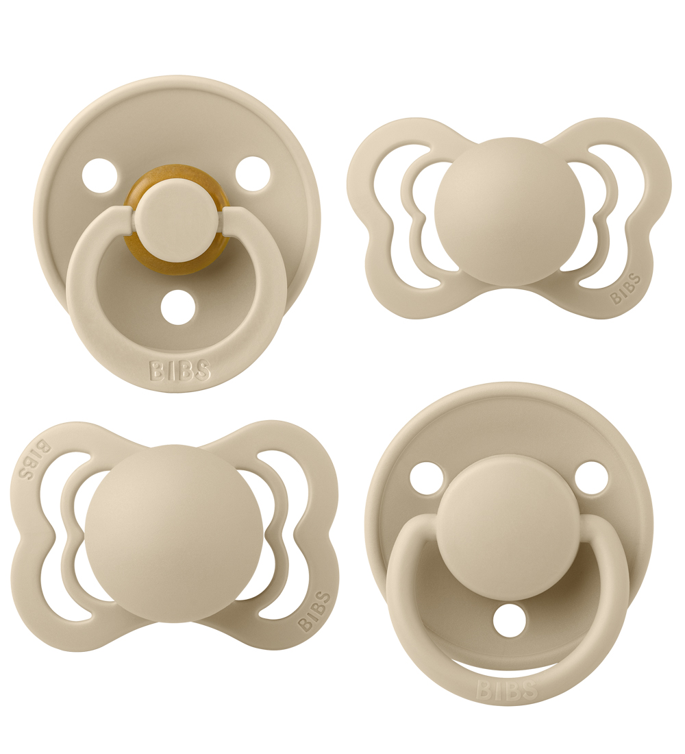 BIBS Try-It Sutter - 4-pak - Str. 1 - Naturgummi - Vanilla