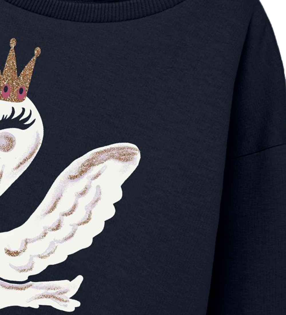 Name It Sweatshirt - NmfValona - Dark Sapphire m. Fugl