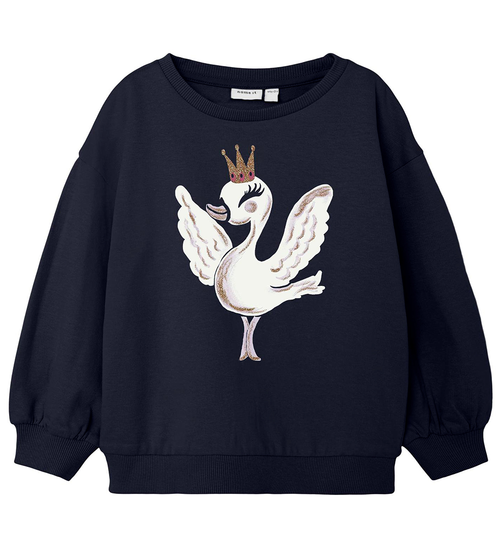 Name It Sweatshirt - NmfValona - Dark Sapphire m. Fugl
