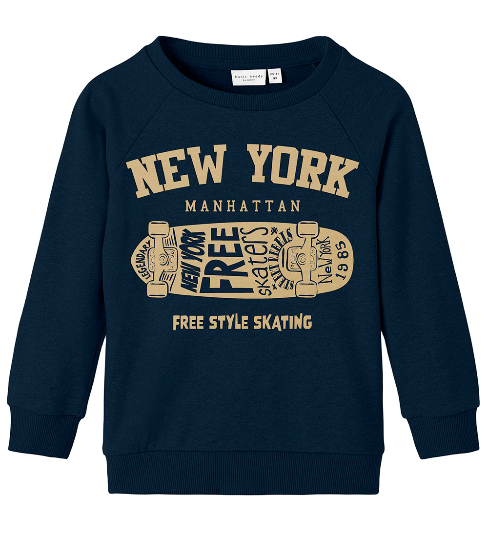Name It Sweatshirt - NmmVion - Dark Sapphire m. Skateboard