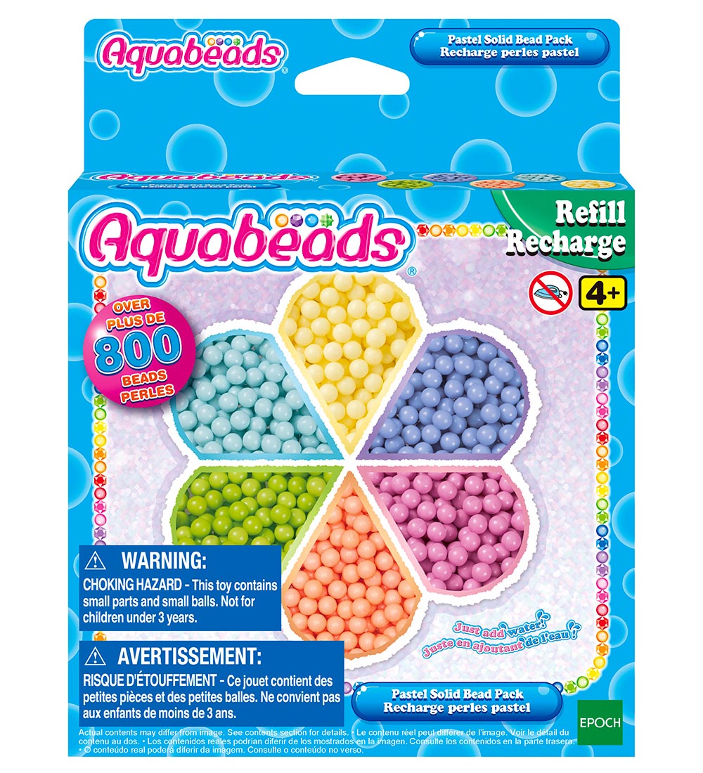 Aquabeads Perler - 800+ stk. - Pastel Solid Bead Pack