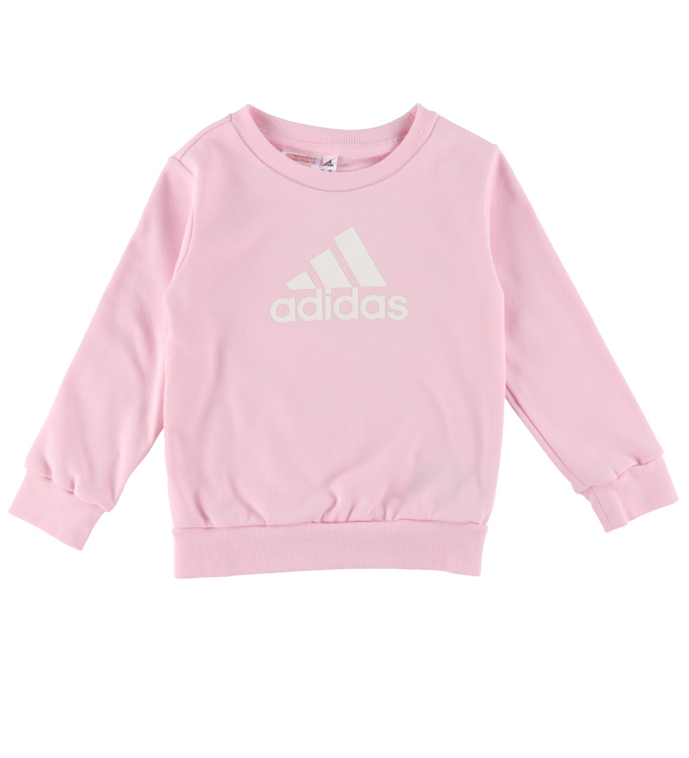 adidas Performance Sweatsæt - Rosa m. Hvid