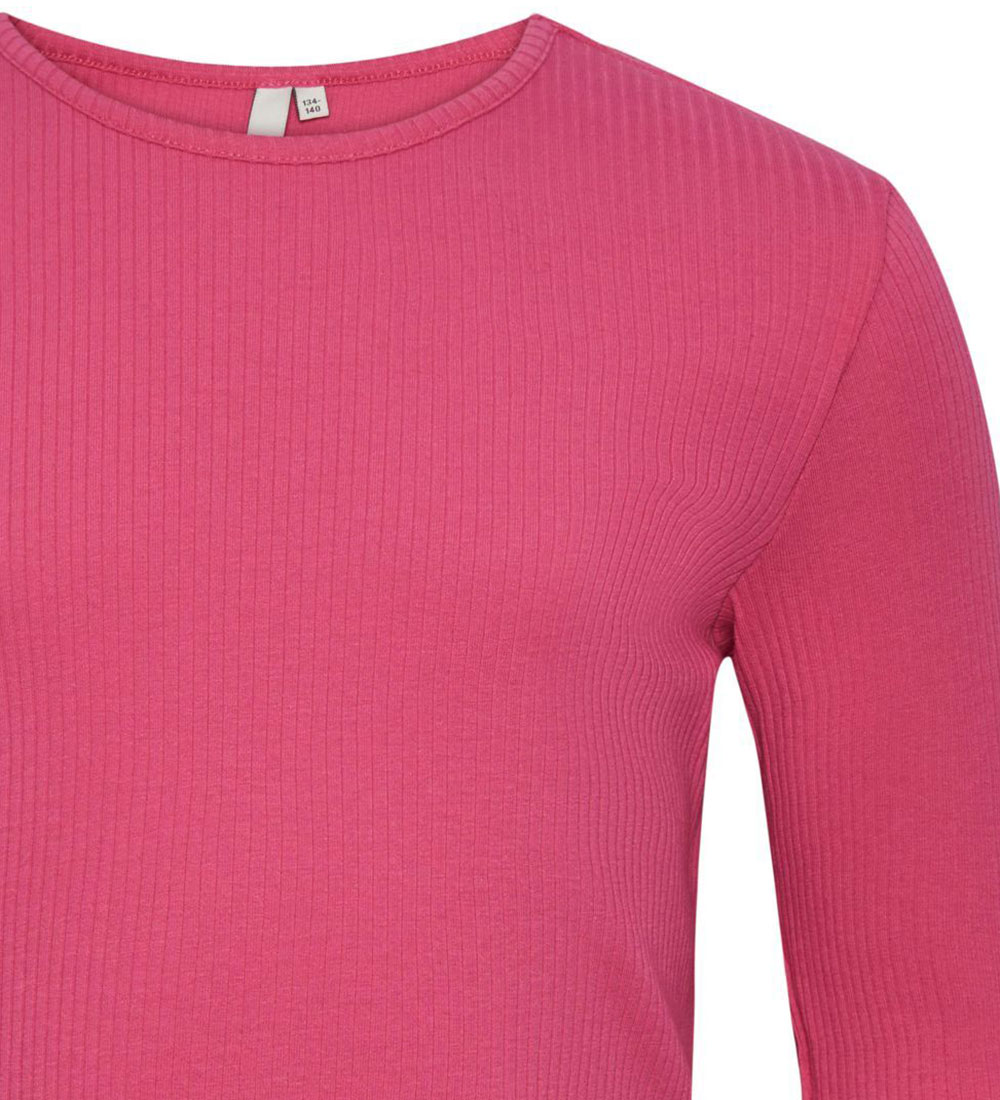 Pieces Kids Bluse - PkKitte Ls Top - Shocking Pink