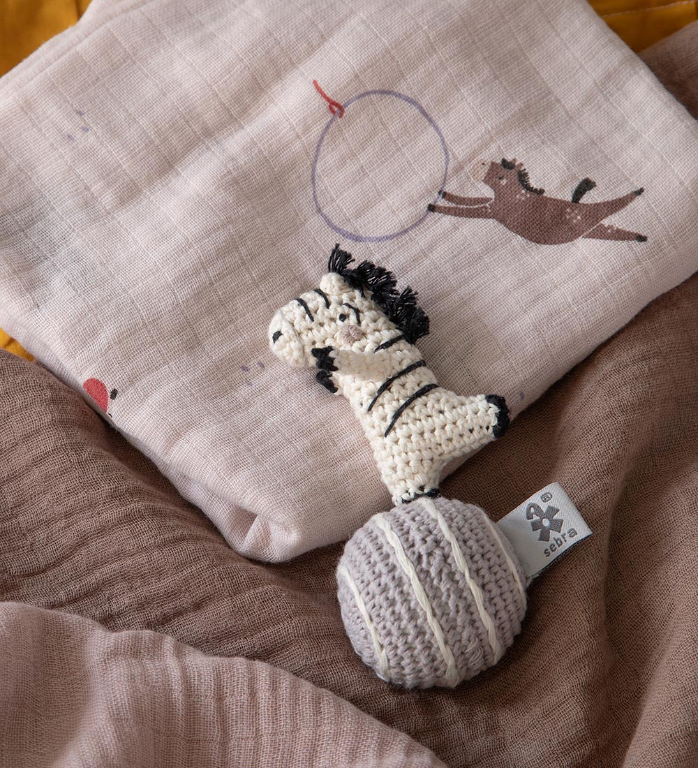 Sebra Rangle - Hæklet - 14 cm - Zebra