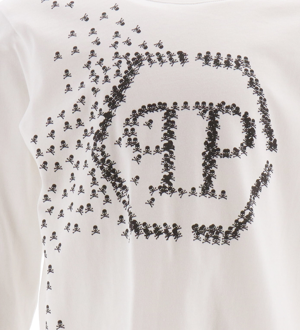 Philipp Plein Bluse - Optical White m. Print