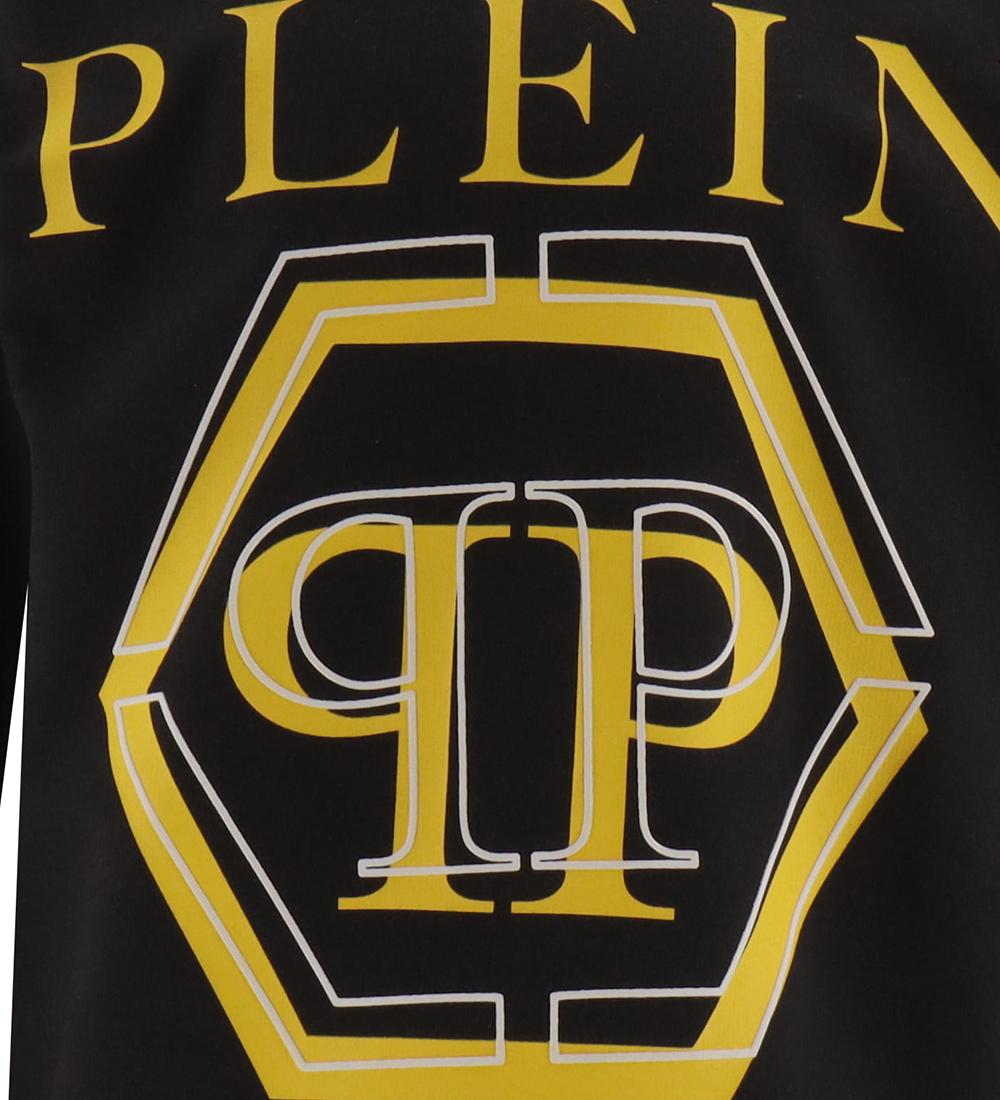 Philipp Plein Hættetrøje - Sort/Gul m. Print