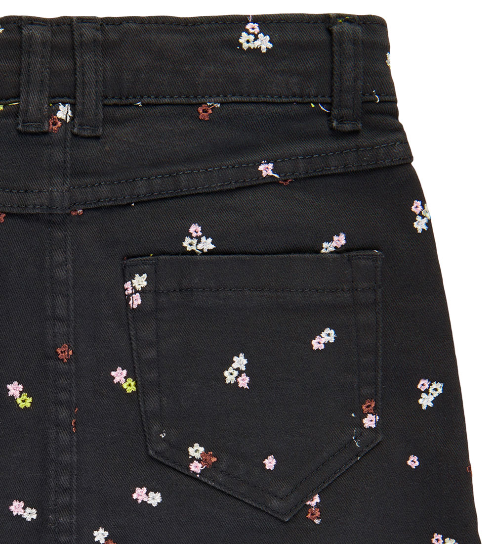 The New Nederdel - Denim - TnHellen - Phantom m. Blomster