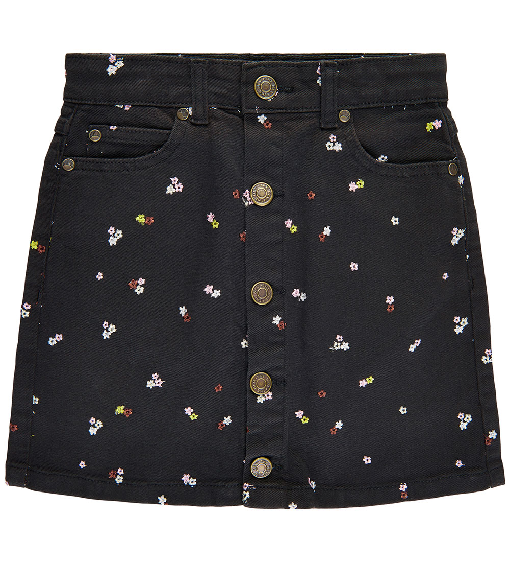 The New Nederdel - Denim - TnHellen - Phantom m. Blomster