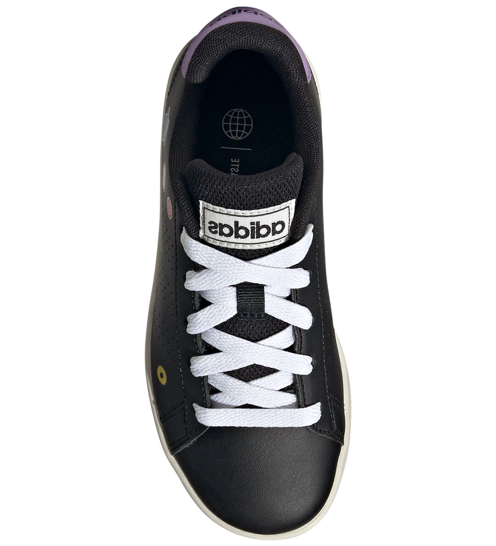 adidas Performance Sko - Advantage K - Sort m. Blomster