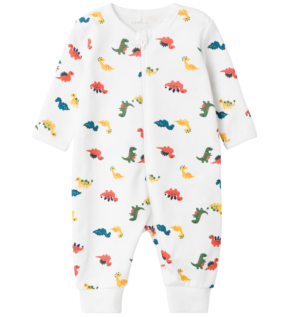 Name It Natdragt - Noos - NbmNightsuit - Dino/Bright White
