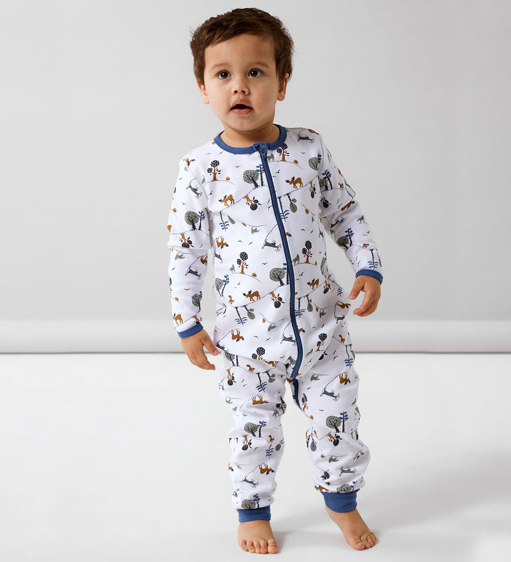 Name It Natdragt - Noos - NbmNightsuit - Forest/Bright White