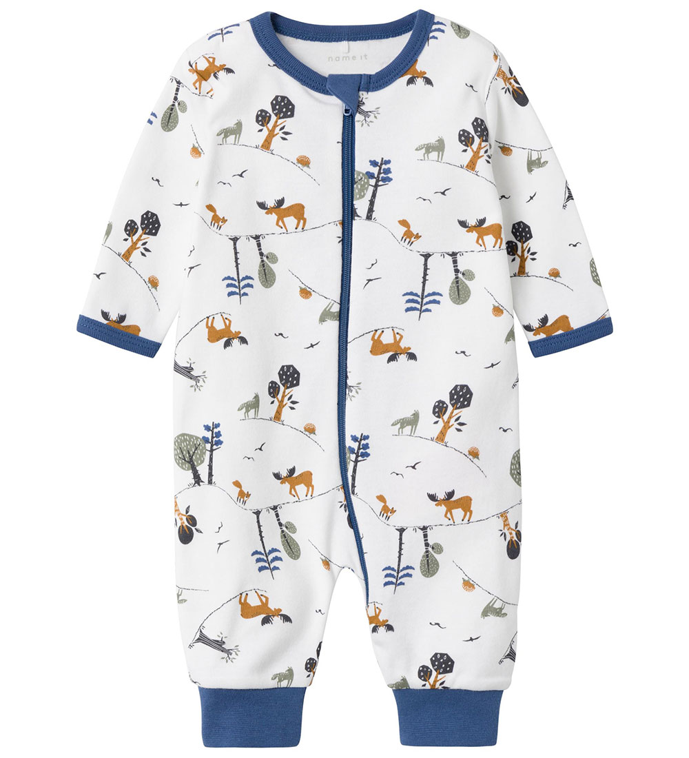 Name It Natdragt - Noos - NbmNightsuit - Forest/Bright White