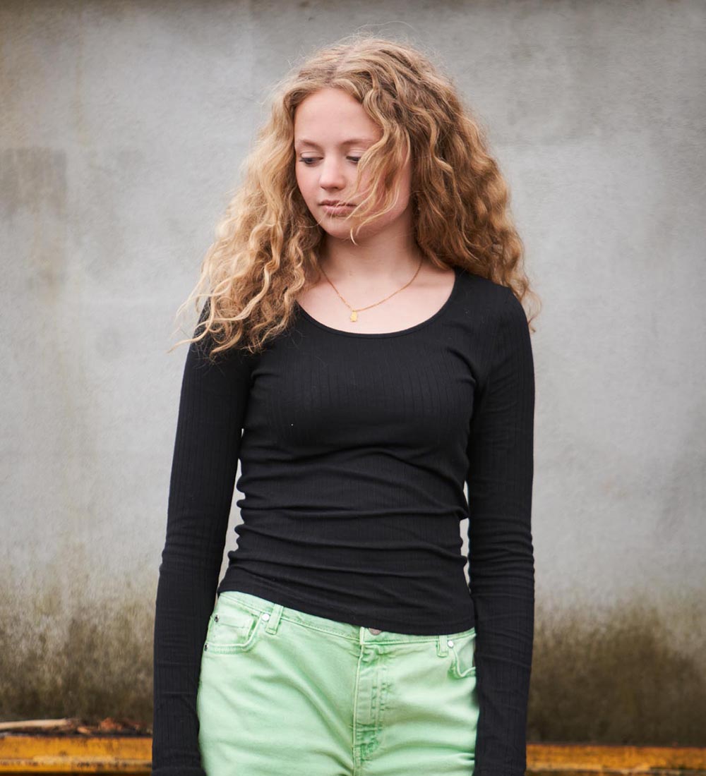 Hound Bluse - Rib - Sort