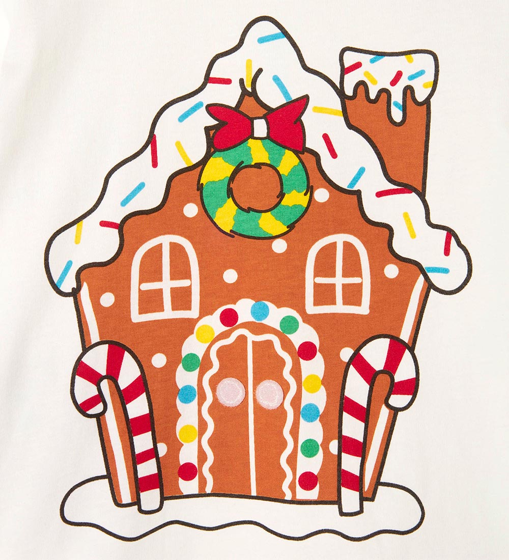 Stella McCartney Kids Bluse - Hvid m. Honningkagehus