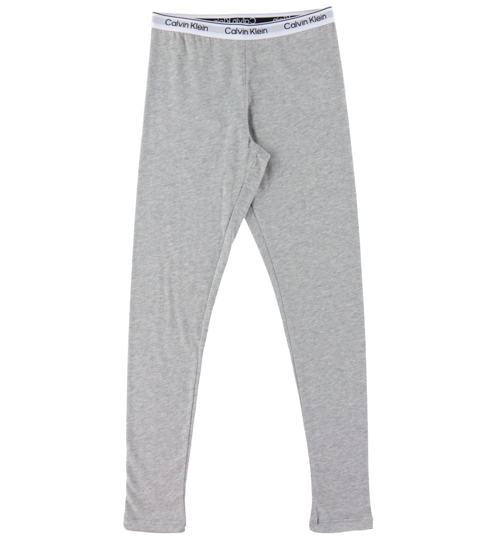 Calvin Klein Leggings - 2-pak - Gråmeleret/Sort