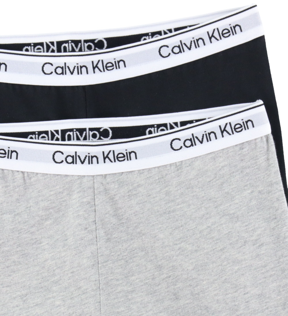 Calvin Klein Leggings - 2-pak - Gråmeleret/Sort