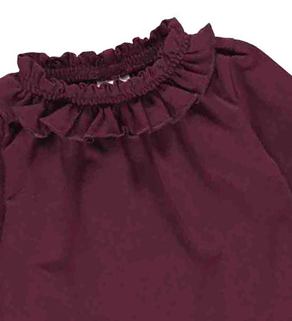 Müsli Bluse - Cozy Me Frill Collar - Fig