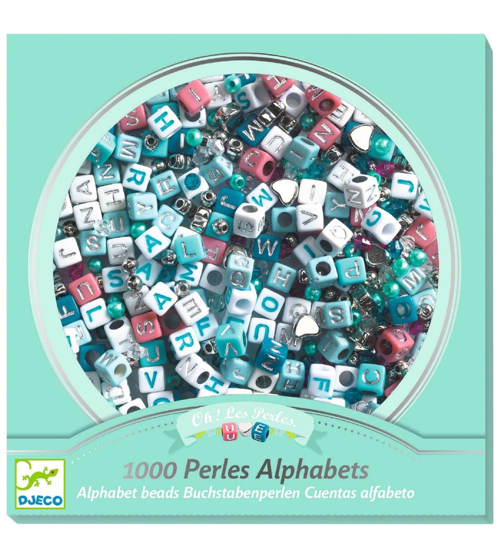 Djeco Perler - 1000 Stk. - Alfabet - Sølv