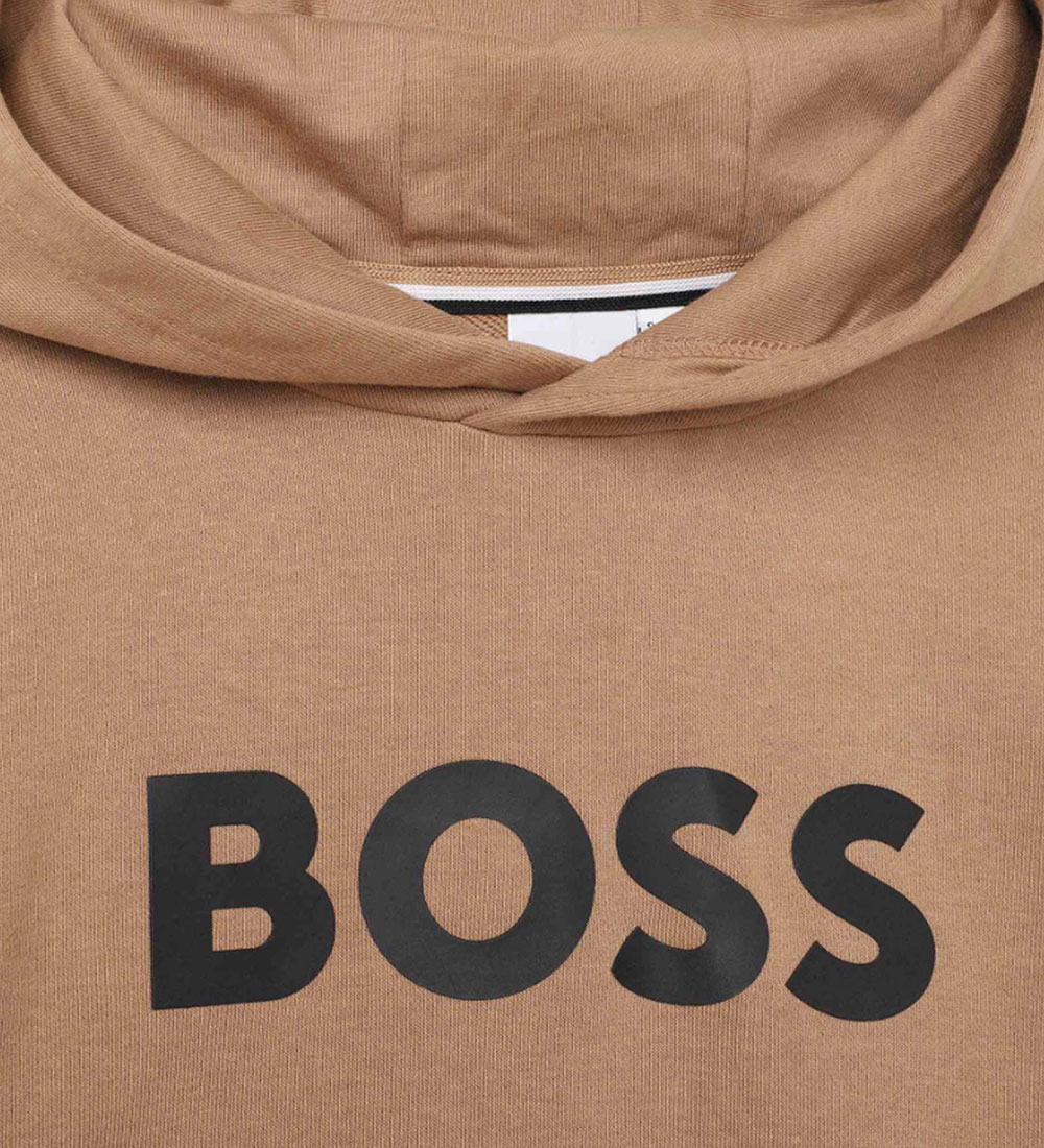 BOSS Hættetrøje - Stone m. Sort