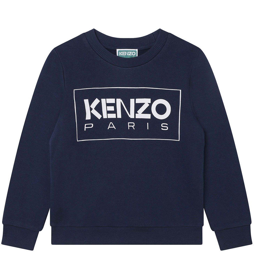 Kenzo Sweatshirt - Navy m. Hvid