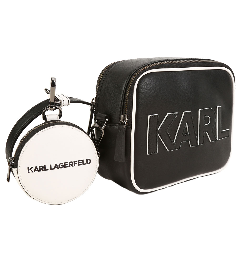Karl Lagerfeld Skuldertaske m. Pung - Sort m. Hvid