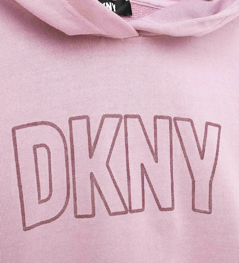 DKNY Hættetrøje - Lilla m. Print