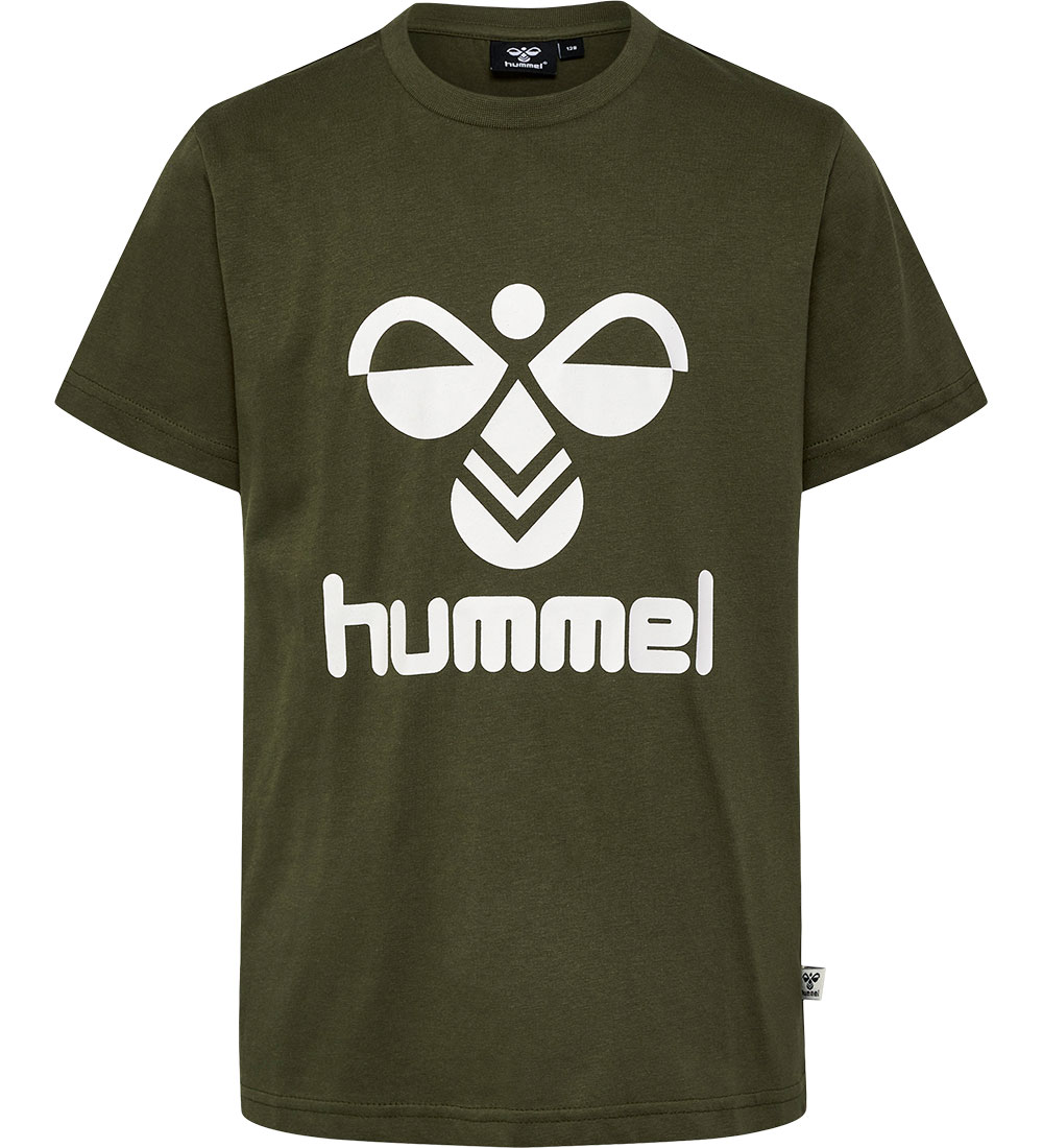 Hummel T-shirt - hmlTres - Olive Night