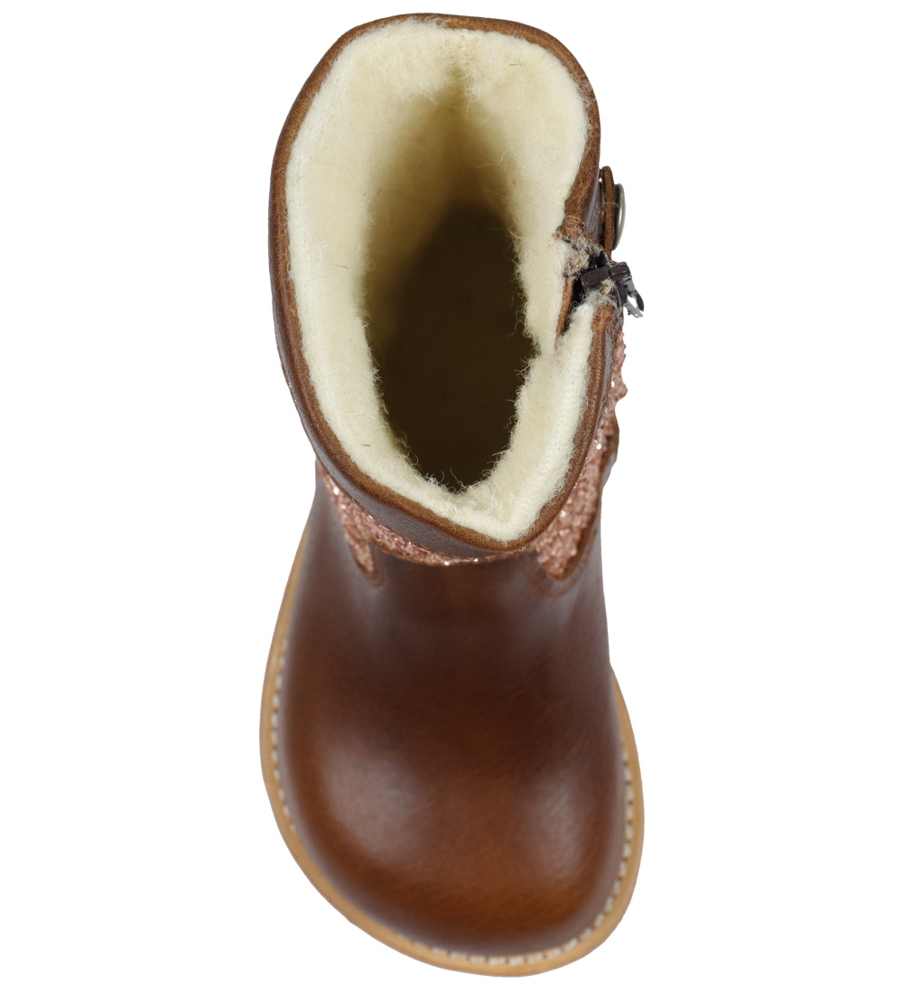 Angulus Vinterstøvler - Tex - Cognac/Maple Glitter