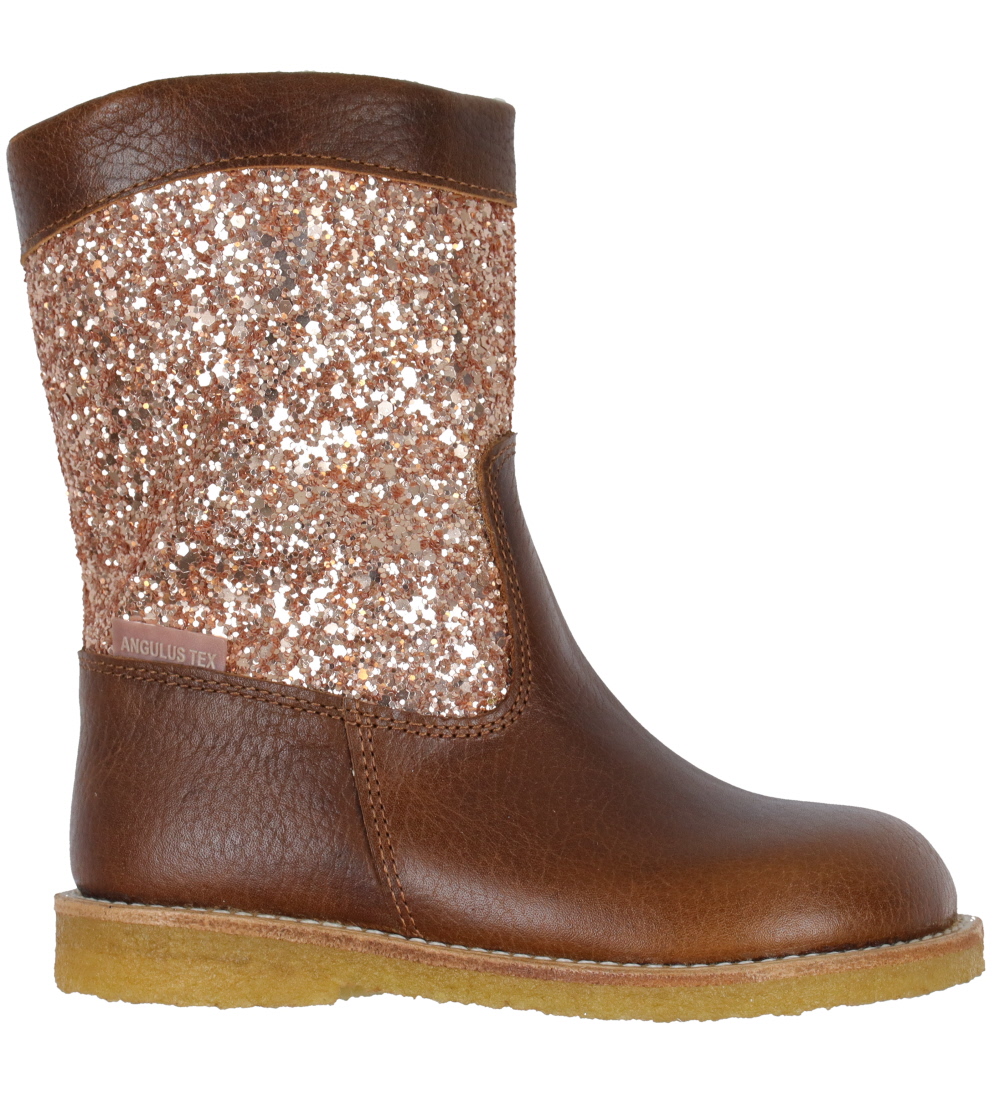 Angulus Vinterstøvler - Tex - Cognac/Maple Glitter