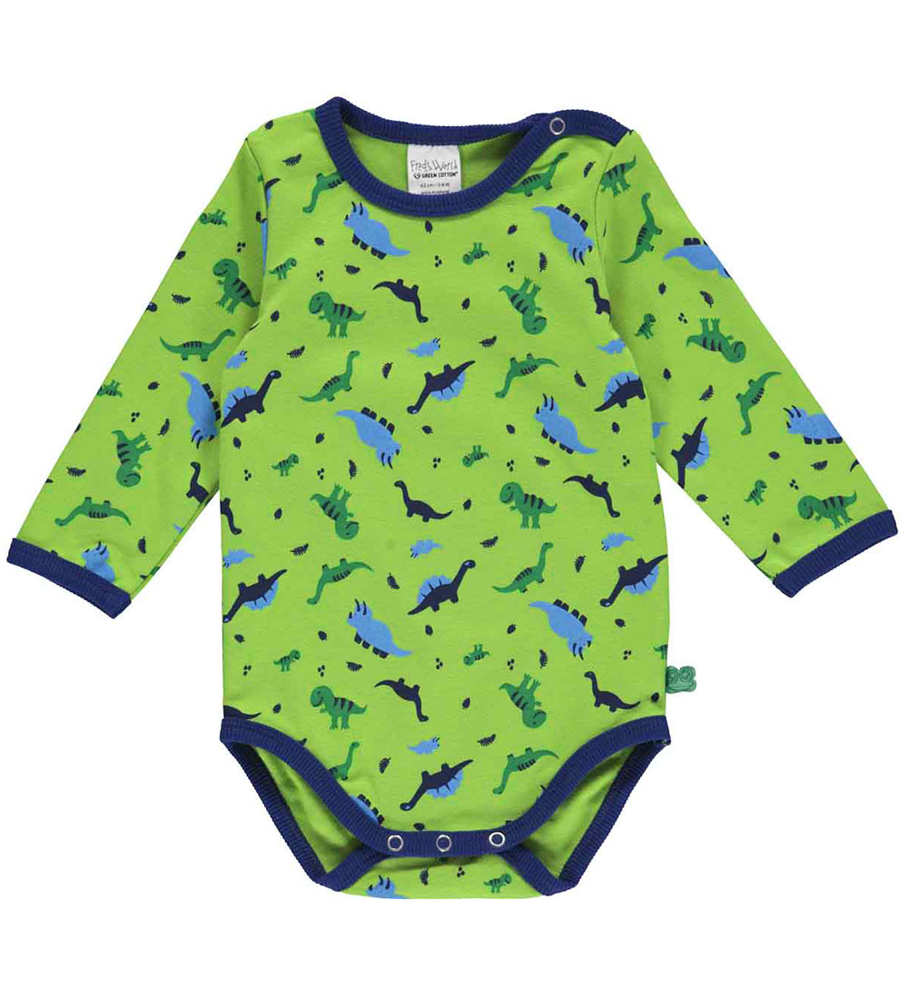 Freds World Body l/æ - Dinosaur - Lime/Happy Blue/Deep Blue