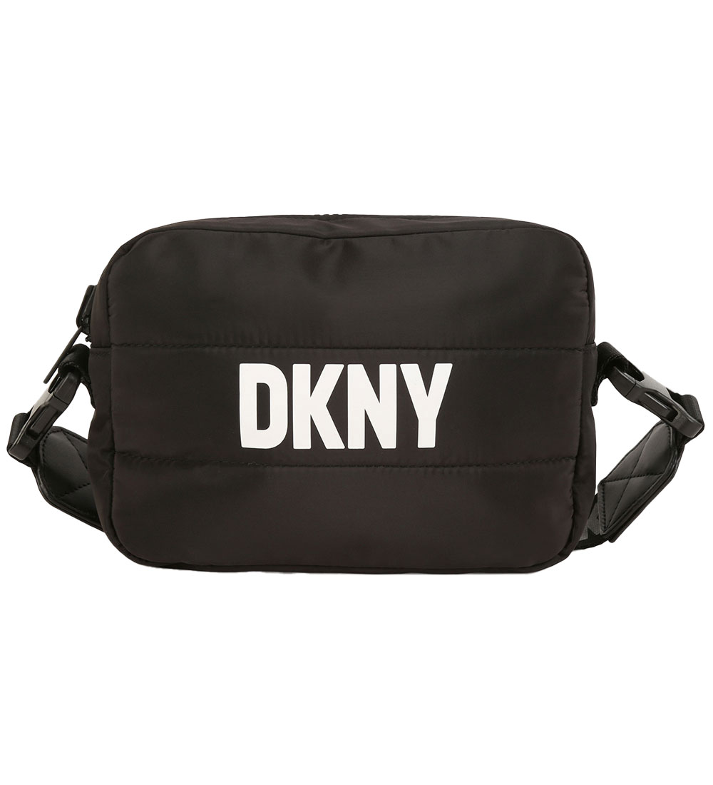 DKNY Skuldertaske - Vendbar - Sort m. Hvid/Sølv