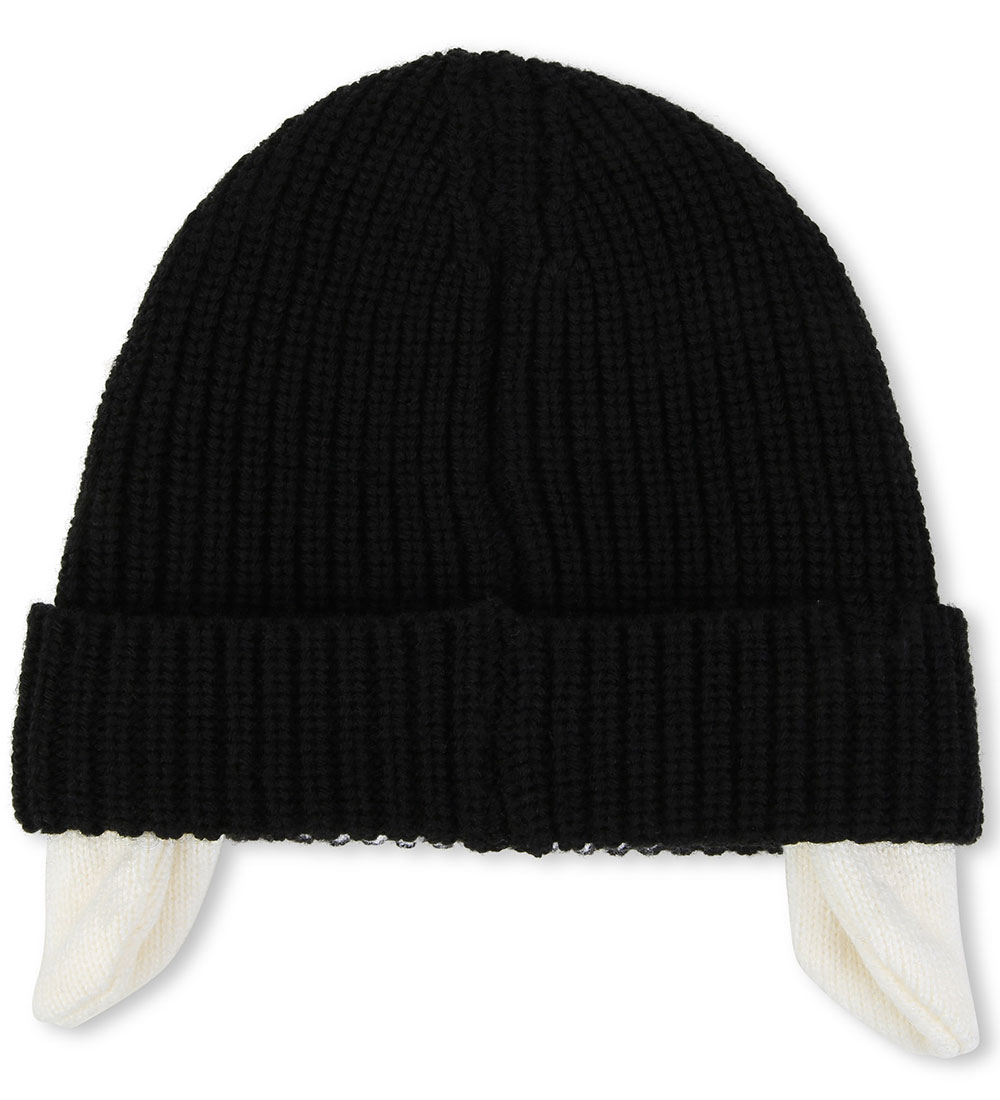 BOSS Hue m. Fleece - Akryl/Uld - Sort m. Hvid