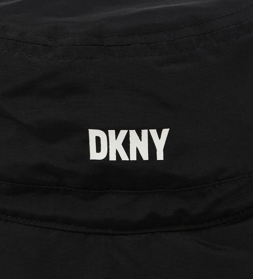 DKNY Bøllehat - Vendbar - Sort/Hvid m. Fleece