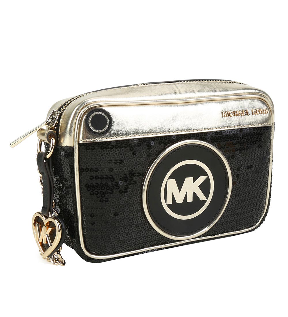 Michael Kors Skuldertaske - Sort m. Pailletter/Guld