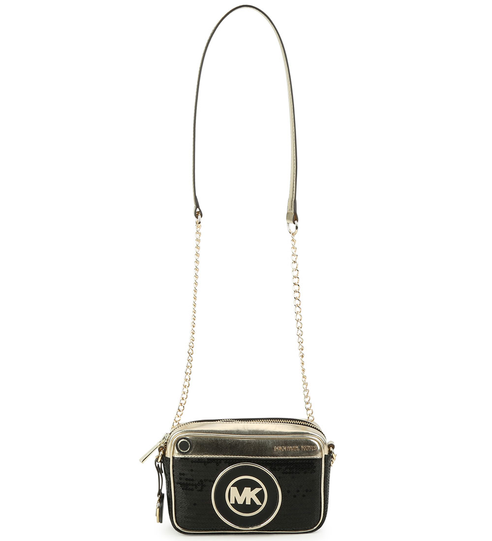 Michael Kors Skuldertaske - Sort m. Pailletter/Guld