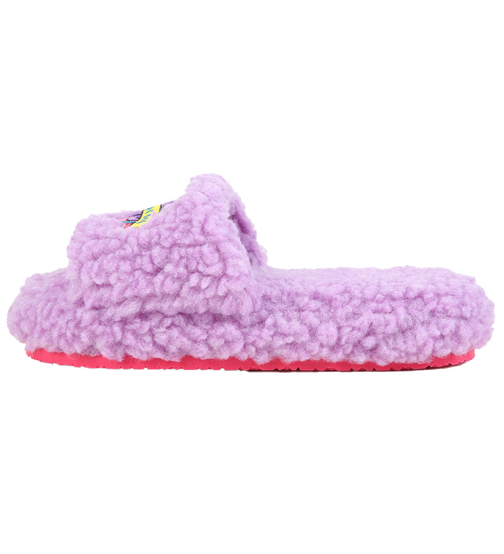 Little Marc Jacobs Badesandaler - Violet m. Teddyfleece/Patches