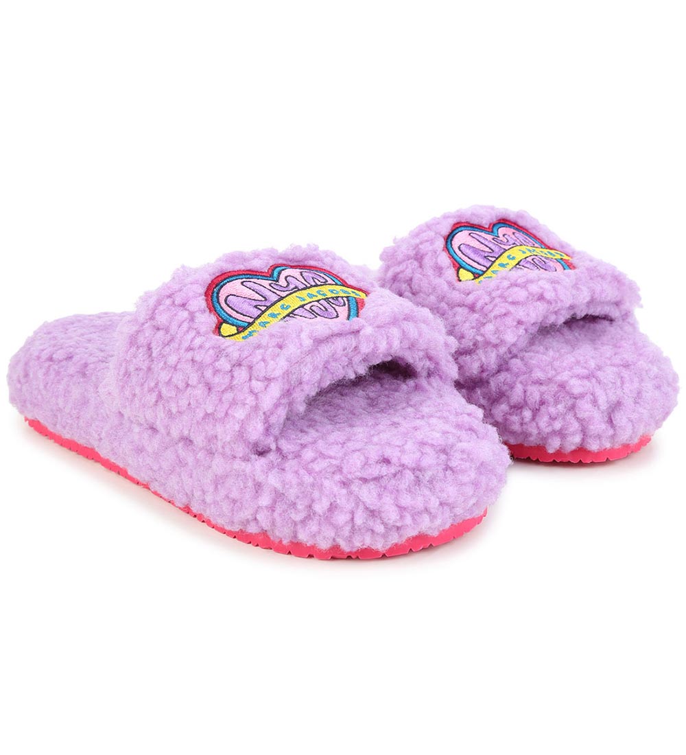 Little Marc Jacobs Badesandaler - Violet m. Teddyfleece/Patches