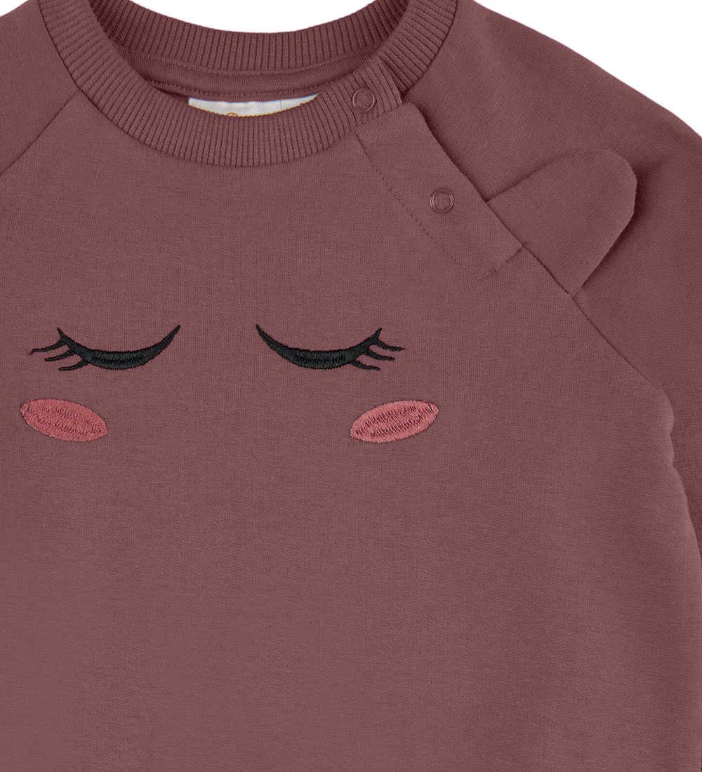 The New Siblings Sweatshirt - TnsHenny - Rose Brown m. Broderi